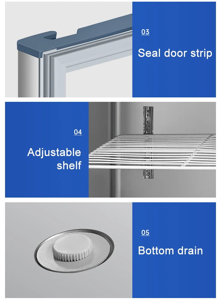 Rebirth Large 500 L 1000 L 1500 L 6 Doors 4 Door Commercial Kitchen Equipment Fridge Refrigerator