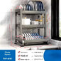 Minimalist Countertop Storage Stainless Steel Drain Dish Rack Kitchen Shelf Multifunctional Shelf Drain Dish Rack