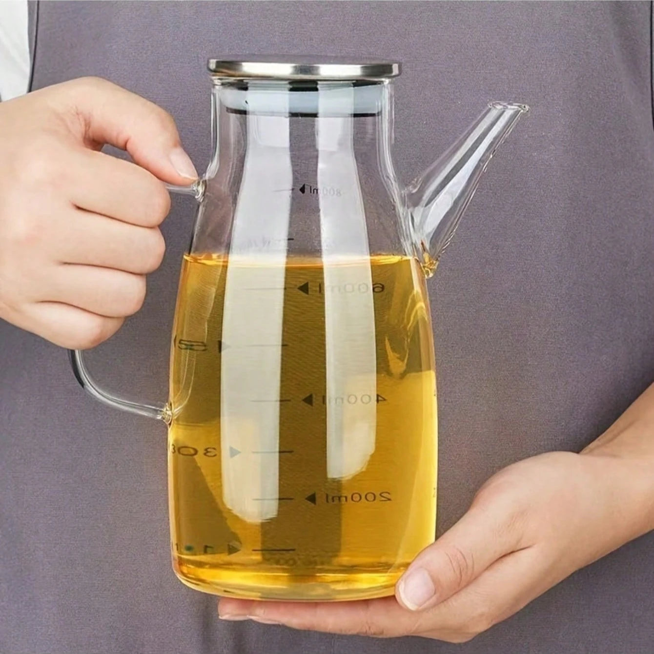 Borosilicate Glass Fuel Pumps - High-Temperature Durable, Leak-Proof Kitchen Glass Oil Bottles with Non-Drip Spouts