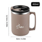 Travel Thermal Coffee Mug Tumbler With Handle 304 Stainless Steel Insulated Cup Leakproof Thermos Water Bottle Mini Dual Drink