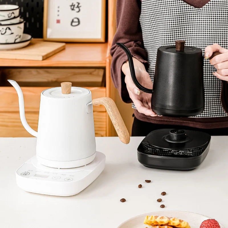 110V 220V 1000W 800ml Temperature Control Hand Brewing Kettle Intelligent Constant Temperature Electric Kettle Coffee Kettle Tea