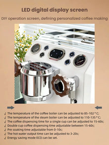 STLF 9Bar Italian Pump Commercial Coffee Machine Stainless Steel Boiler PID Temperature Control System 58mm Extraction