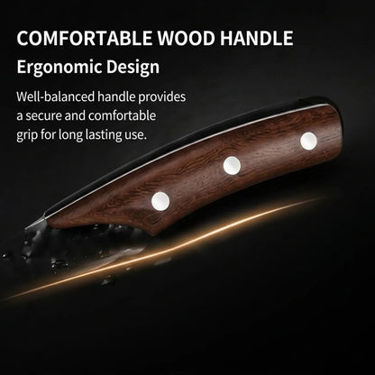 Premium 7Pcs Chef Knife Set Forged Kitchen Knives Wenge Wood Handle High Carbon Stainless Steel Full Tang ForHome Cooking&BBQ