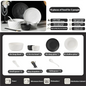 Tableware Set Black And White Rock Slab 8/16/34/55pcs Ceramics Dish Sets Full Set Luxury Dinnerware Set For 2/4/6/8/10 Persons