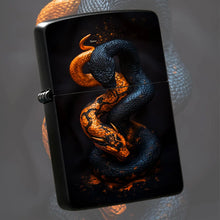 Creative Dual Snake Lighter Dark Bright Orange Contrast Art Texture Ornament Portable Atmosphere Accessory Practical Gift For Home Outdoor Gatherings Friends A Humorous And Interesting Lighter