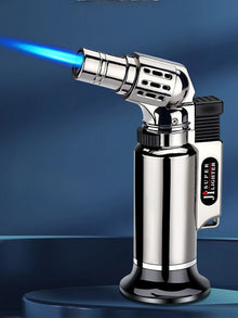 Butane Torch Gas Lighter Metal Windproof Portable Flamethrower Outdoor BBQ Cooking High Flame Welding Torch Ciagr Ignition Tool