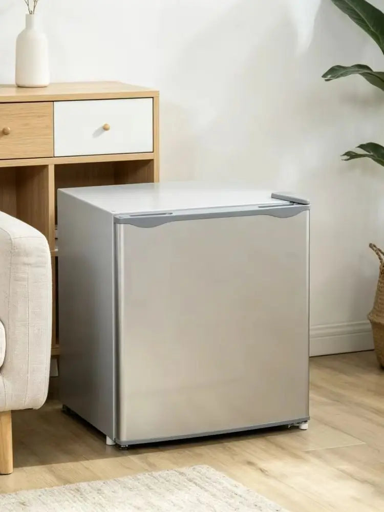 White Mini Refrigerator, Compact Single Door Fridge with 41dB Ultra Quiet Operation, Energy Saving, Small Cooler for Bedroom, Dorm, Office, Apartment, Keep Food & Beverages Fresh All Day