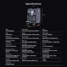 CAFOVO G3148E Commercial Espresso Machine Dual Boiler Rotary Pump TFT Pressure Profiling 9Bar PID Coffee Machine Café Barista
