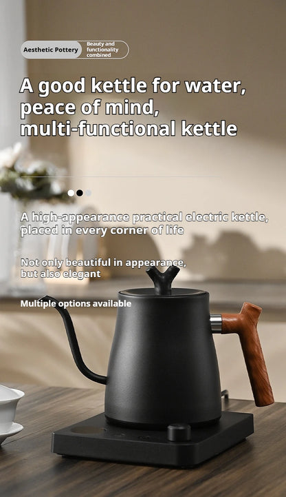 V60 1000W Fast Electric Kettle, 1L Capacity, 304 Stainless Steel, One-Touch Boil & Dry Burn Protection