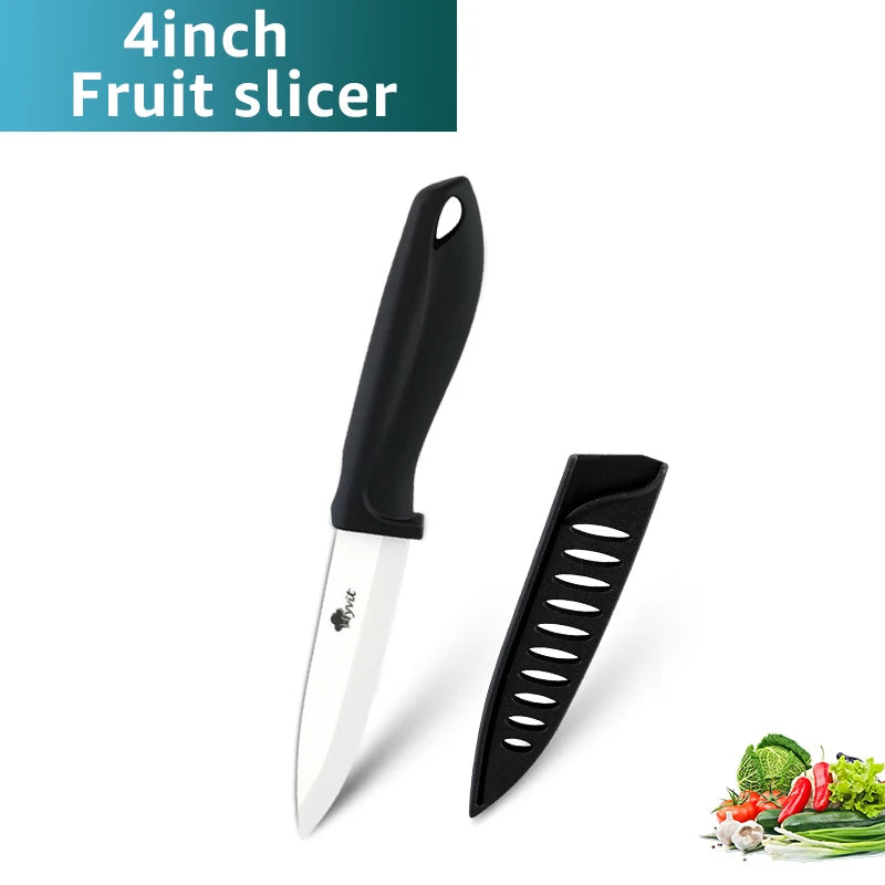 Ceramic Knives Kitchen Knive 3 4 5 6 inch Chef Paring Utility Slicing Bread Knife +Peeler Zirconia White Blade Cooking Tool