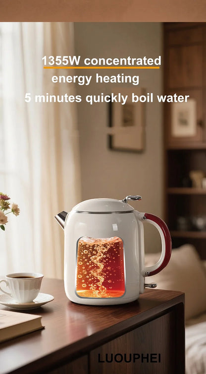 1355W Electric Kettle Portable 304 Stainless Steel Quick Boiling Kettle Teapot Home Thermos Kettle Automatic Power-Off 1000ml