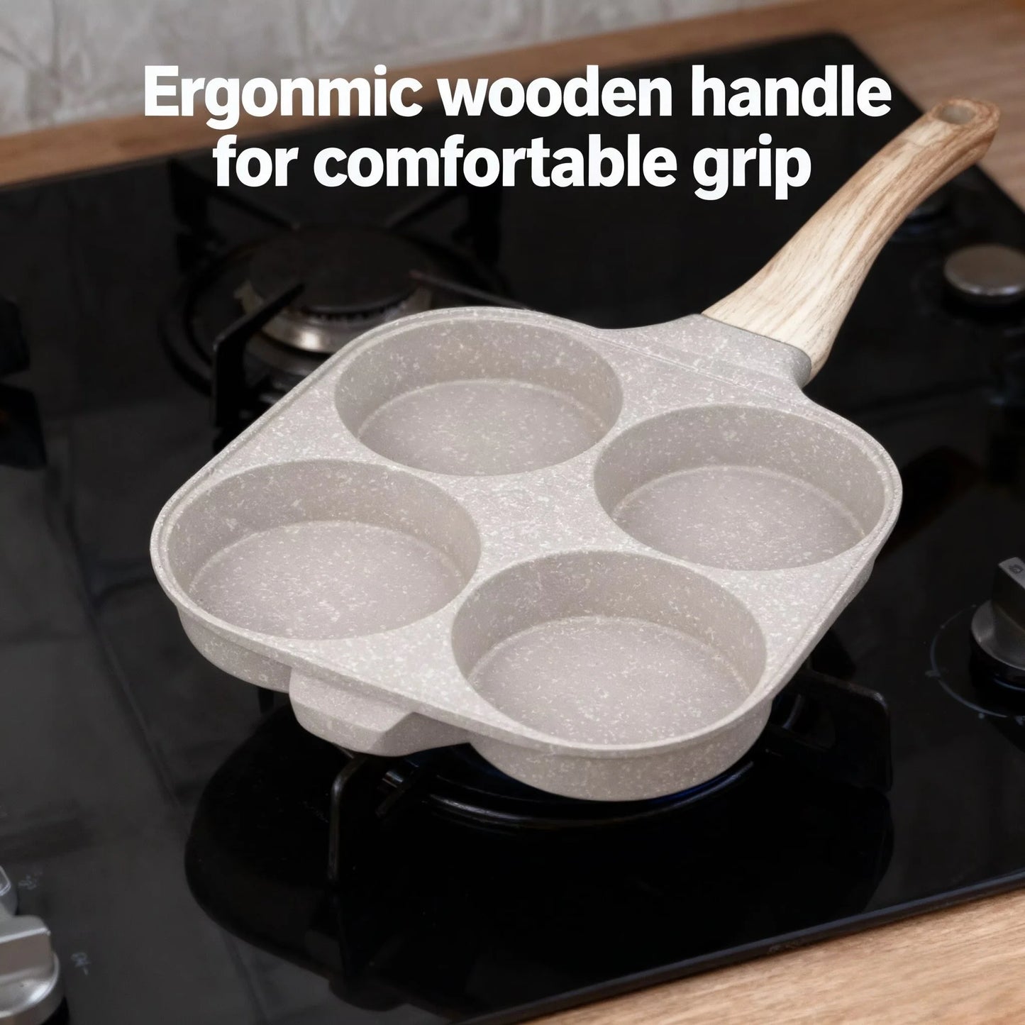 4-hole frying pan breakfast pan nonstick egg hamburger pancake fried egg artifact steak pot