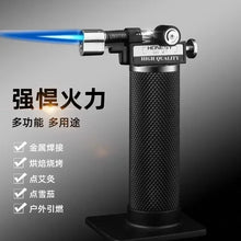 HONEST Double Flame Welding Gun Gas Torch Lighter Safety Lock Switch Jet Fire Open Fire Switching BBQ Kitchen Cigar Lighters
