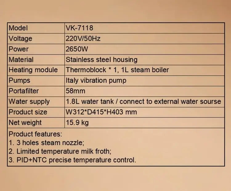 STLF 9Bar Italian Pump Commercial Coffee Machine Stainless Steel Boiler PID Temperature Control System 58mm Extraction