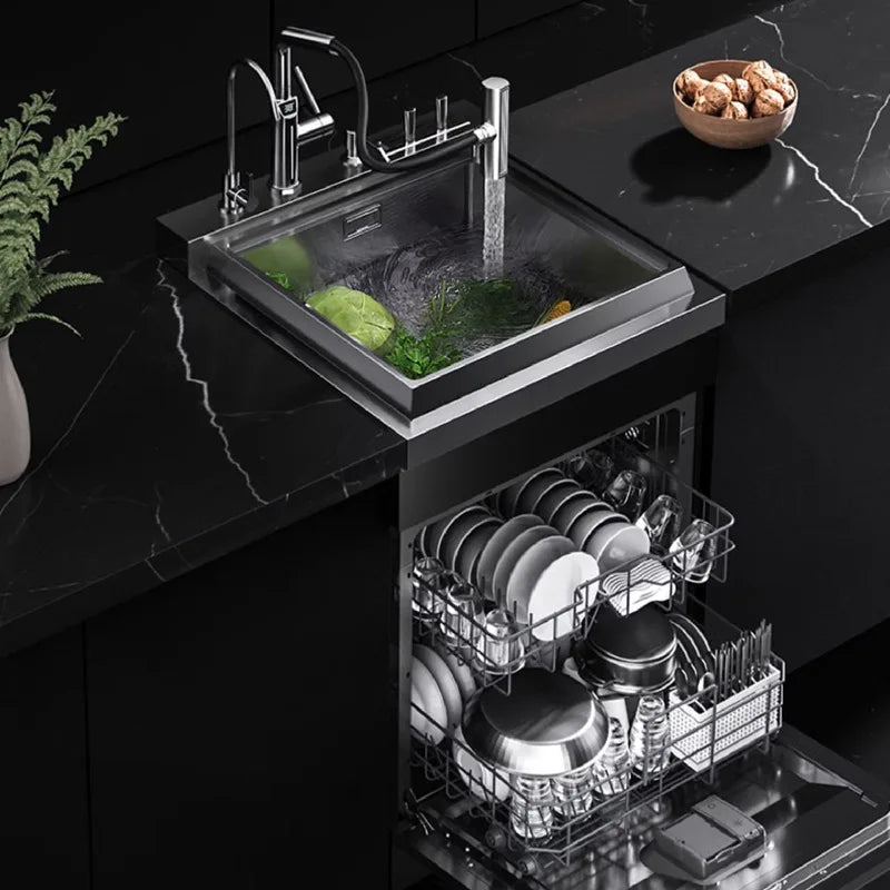 Dishwasher,Integrated Sink All-in-one,Kitchen Sink,Automatic Cleaning,Smart Home Appliance,Space-saving Efficient Dishwasher