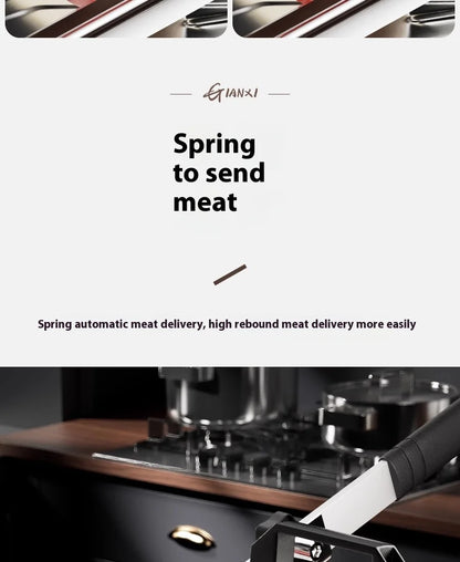 GIANXI Mutton Roll Slicer Machine Stainless Steel Meat Slicer Beef Thin Slice Frozen Meat Household Barbecue Hot Pot Cooking