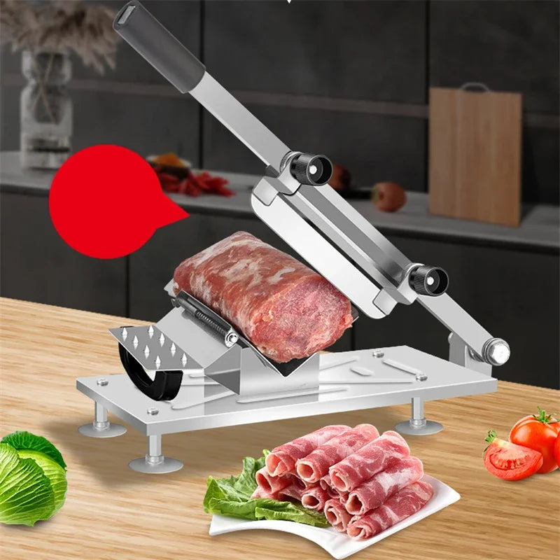 Portable Manual For Slice Bone Cutting Knife Frozen Meat Slicing Knife Stainless Steel Household Vegetable Food Slicer
