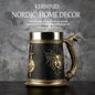 3D Beer Mugs Coffee Cups Gothic Goblet Iron Tankard Stainless Steel Resin Wine Glass Mug 600ML Skull Father's Day Gift 1 pcs