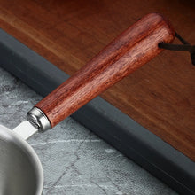 Mini Oil Pouring Pot with Wooden Handle 304 Stainless Steel Milk Pan Kitchen Butter Baking Measuring Pots for Household Cooking