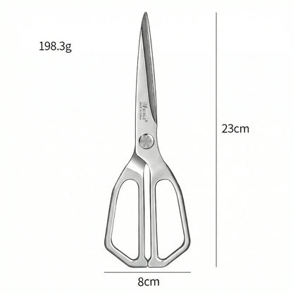 Extended Heavy-Duty Poultry Bone Scissors, High Hardness Stainless Steel, Household Bone Cutting for Chicken Duck Goose C2612