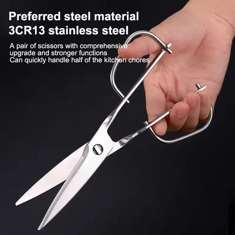 High-quality Sharp Kitchen Scissors, Kitchen Stainless Steel Detachable Food Scissors, Barbecue Scissors, Multi-purpose Scissors