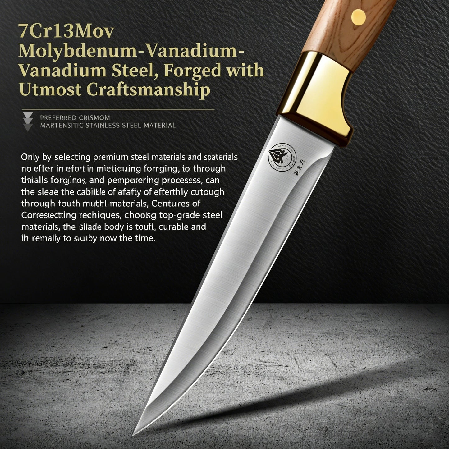 1/3 set kitchen butcher knife set, with leather sheath, stainless steel bone remover, kitchen knife for cutting meat and cooking