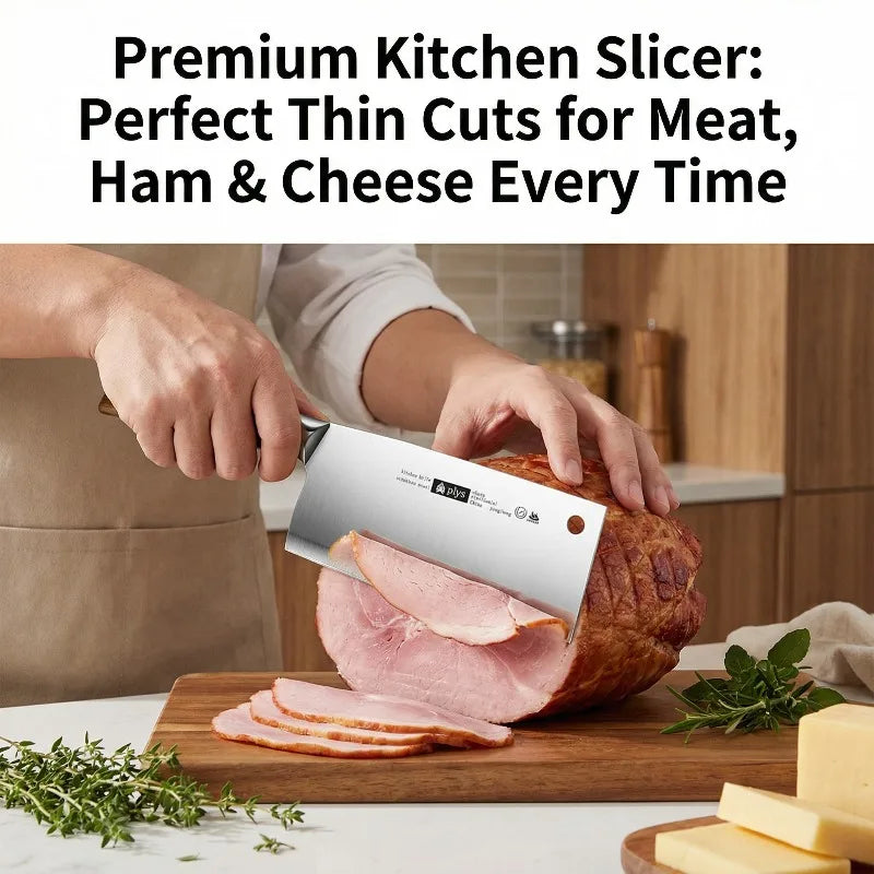New Upgaded Complete 4-Piece Knife Set with Box - Stainless Steel Cleaver, Chef, Slicing & Paring Knives for All Kitchen Needs