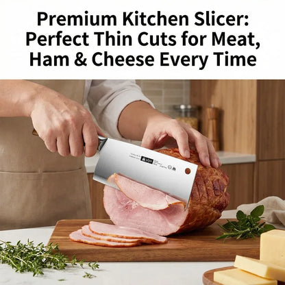 New Upgaded Complete 4-Piece Knife Set with Box - Stainless Steel Cleaver, Chef, Slicing & Paring Knives for All Kitchen Needs