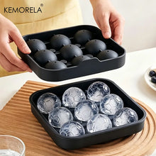 9-Hole Silicone Soccer Ball Cube of Ice Tray with Lid Round Ice Ball Mold for Whiskey for Home Bars And Sports-Themed Parties