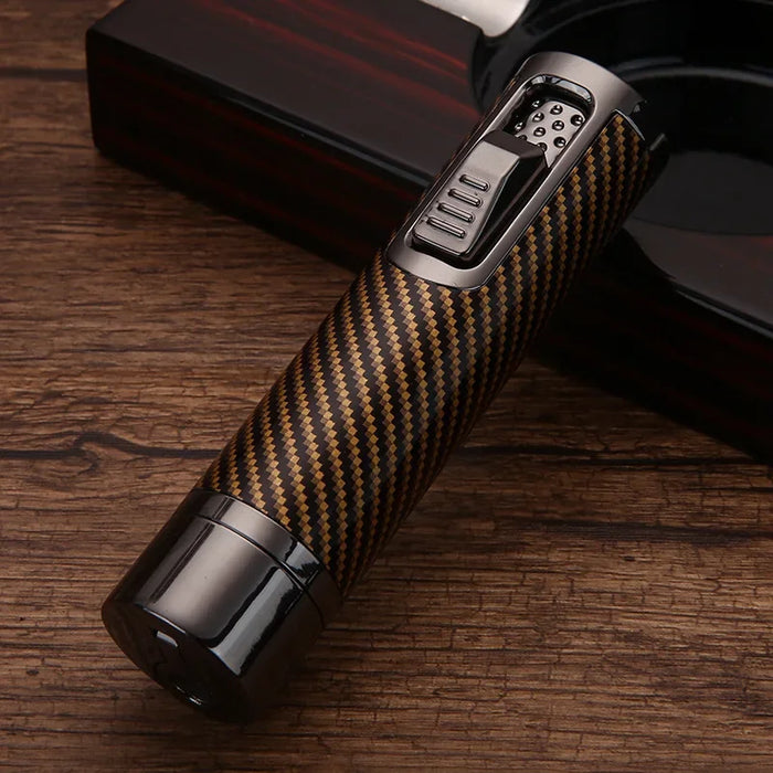HONEST Windproof Metal Jet Flame Torch Lighter, Refillable Multi-Use for Cigar Welding Moxibustion Outdoor