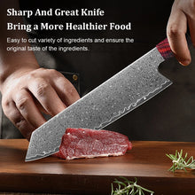 1-5 PCS Kitchen Knife set Damascus Steel Japanese chef Knife Santoku Knife Nakiri Knife kiritsuke knife Stable wood Handle