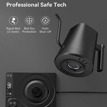 110V/220V Gooseneck Electric Kettle 1.0L Hand Brew Coffee Pot Smart Temperature Control Pot 1200W Rapid Heating Kettle Teapot