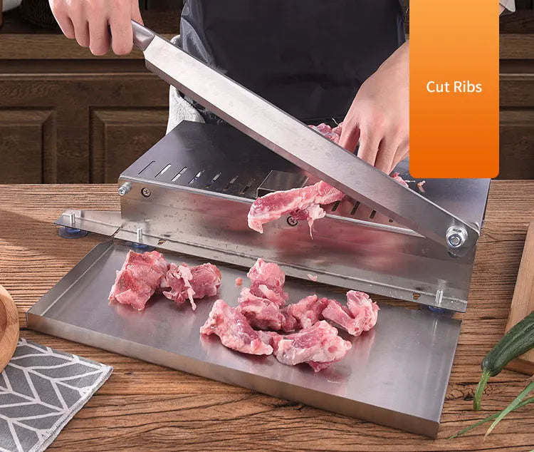 Commercial Frozen Meat Slicer Bone Cutting Tool Stainless Steel Minced Lamb Bone Meat Cutter Chicken Duck Fish Cutting