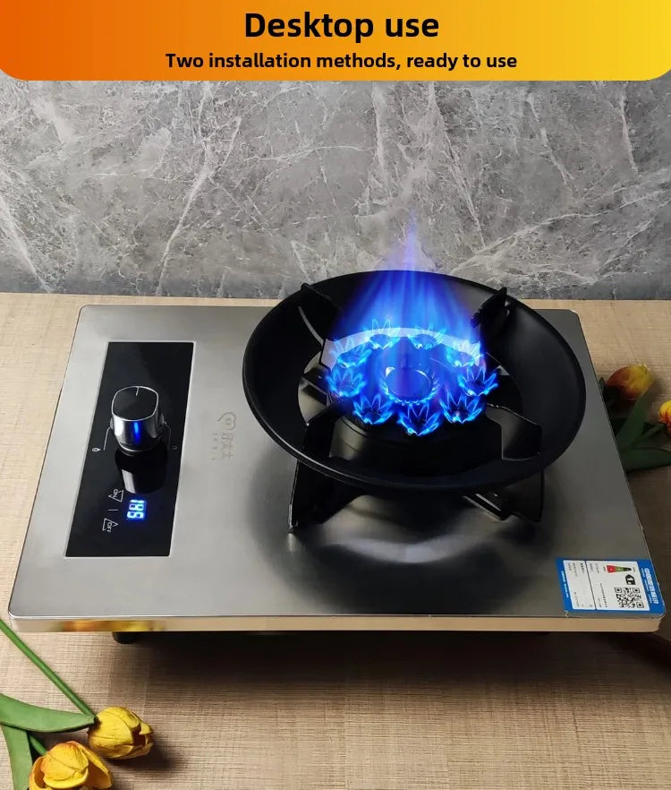 Household is very beautiful wife flip single stove gas  embedded natural gas liquefied gas single eye stove