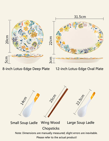 Dishes set modern dinner dish set ceramic luxury serving table set chinese travel kit noble modern classic bowl set