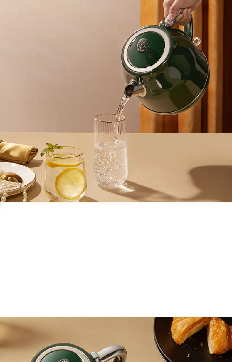 220V 1.5L Household Electric Kettle Water Boiling Cooking Pot Fast Heating Kettle With Stainless Steel Inner 3 Color Available