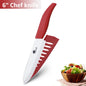 Ceramic Knives Set Kitchen knives 3 4 5 6 inch Chef knife +peeler with holder white zirconia blade Multi-color Handle