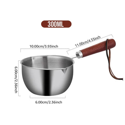 Mini Stainless Steel Hot Oil Pot Small Saucepan for Boiling Butter Melting Pot Butter Warmer Ideal for Various Cooking Tasks