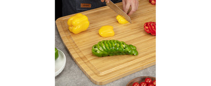 30 x 20 Extra Large Cutting Board, Bamboo Stove Top Cover, Over the Sink Cutting Board with Juice Groove, Heavy Duty Charcuterie Board for Kitchen