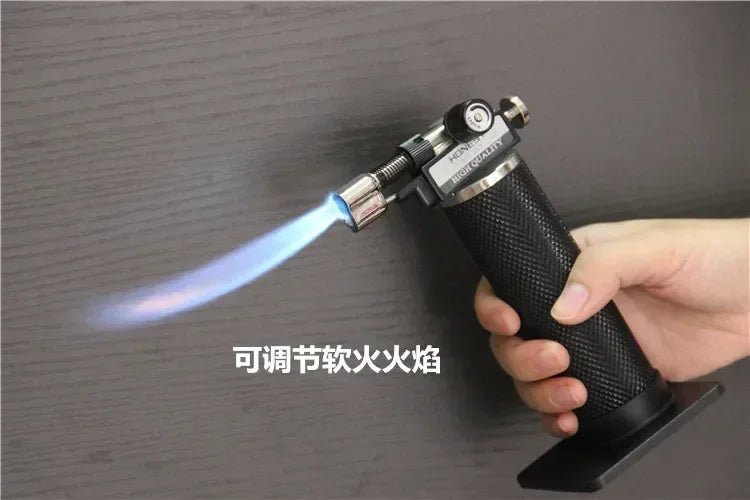 HONEST Double Flame Welding Gun Gas Torch Lighter Safety Lock Switch Jet Fire Open Fire Switching BBQ Kitchen Cigar Lighters