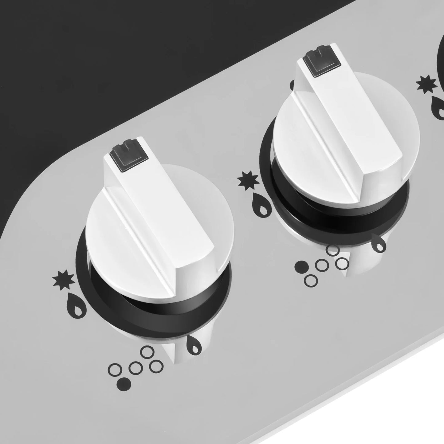 5 Burner Built-in Gas Cooktop Glass Top 3KW Dual Ring High Power Energy Saving 63% Efficiency LPG Natural Gas Stove