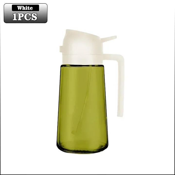 2in1 Black Glass Olive Oil Sprayer Lightproof Oil Dispenser for Cooking Salad Barbecue Kitchen Tools Refillable Spray Bottle