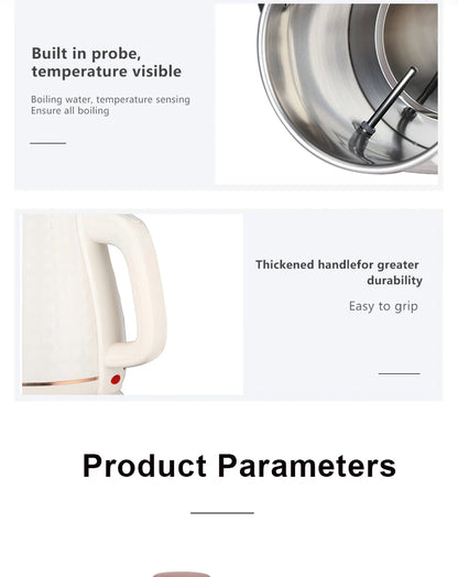 GELAIBO electric kettle mechanical thermometer shows the temperature, high-quality temperature control, European-style fashion s