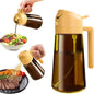 Oil Spray 470ml-2-in-1 Kitchen Oil Spray, Air Fryer, Salad, Vinegar and Kitchen Accessories Dispenser-Black