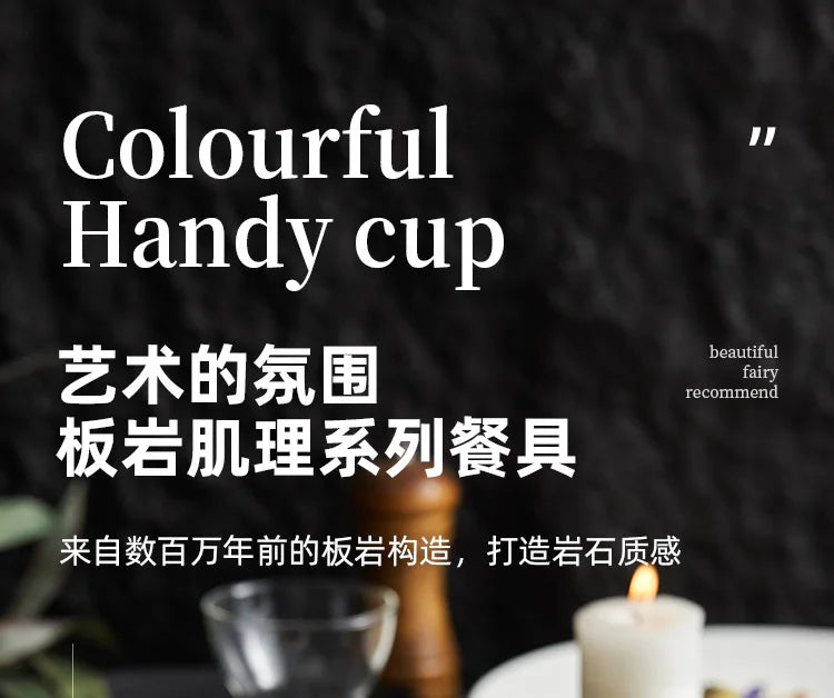 Black and white ceramic tableware, plates, plates, household eating bowls, soup bowls, high-end luxury Japanese tableware sets.