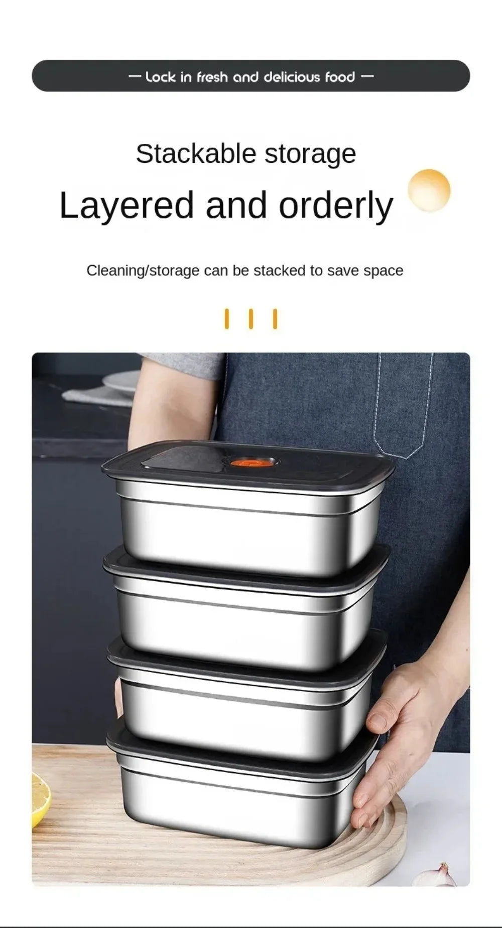 Stainless Steel Camping Lunch Box – Leak-Proof, Freezer & Microwave Safe Bento Container