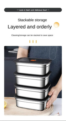 Stainless Steel Camping Lunch Box – Leak-Proof, Freezer & Microwave Safe Bento Container