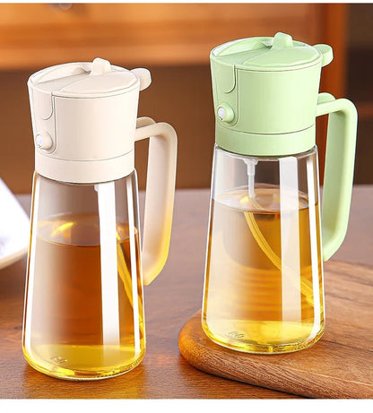 2 in 1 Oil Dispenser and Oil Sprayer Bottle Spray and Pour Olive Oils Sprayer Mister Cooking Olive Dispensers Bottle for Kitchen