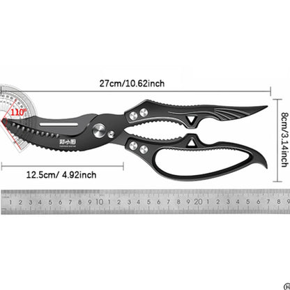 Kitchen scissors, Stainless steel multifunctional household scissors for cutting chicken and fish, special scissors