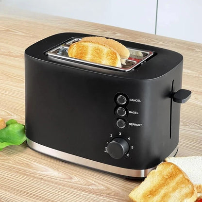 110V/220V Electric Toaster Automatic Bread Baking Machine Stainless steel Household Breakfast Toast Oven Sandwich Grill 2 Slice
